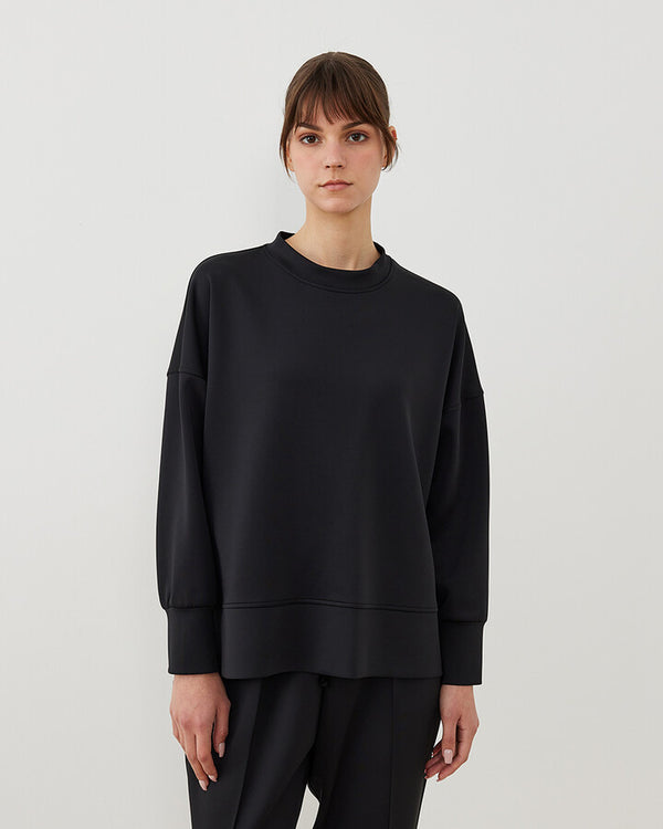 Scuba Side-Slit Sweatshirt Black