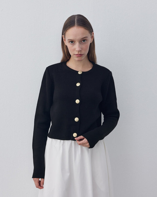 Basic Short Cardigan in Black